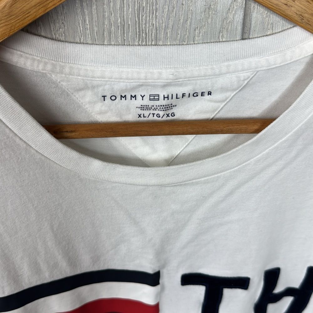Men’s XL Tommy Hilfiger T-shirt, White logo - Picture 3 of 7